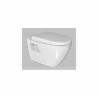 Wandcloset Sanicare Soft-Close Toiletzitting Met Anti-Slip Bumper 51x36 cm Wit Keramiek Sanicare