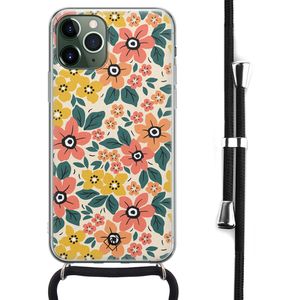 iPhone 11 Pro Max hoesje met koord - Crossbody - Blossom