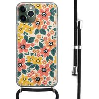 iPhone 11 Pro Max hoesje met koord - Crossbody - Blossom