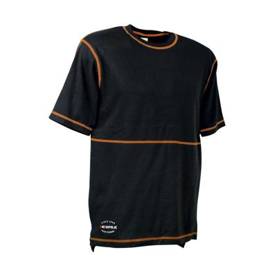 T-Shirt met Korte Mouwen Cofra Bilbao Zwart Maat XL