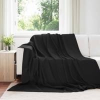 VidaXL Kleden 24 pcs zwart 240 x 220 cm fleece