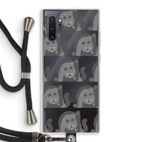Cats: Samsung Galaxy Note 10 Plus Transparant Hoesje met koord