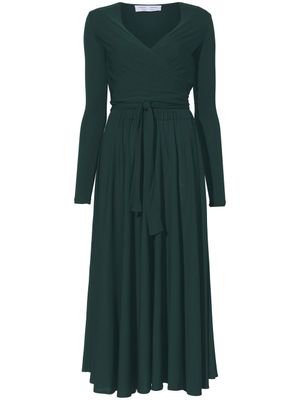 Proenza Schouler White Label robe portefeuille à coupe mi-longue - Vert