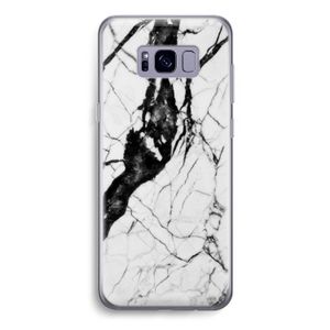 Witte marmer 2: Samsung Galaxy S8 Transparant Hoesje
