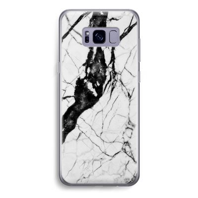 Witte marmer 2: Samsung Galaxy S8 Transparant Hoesje