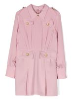 Elisabetta Franchi La Mia Bambina robe plissée à manches longues - Rose