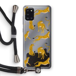 Luipaard: Samsung Galaxy A31 Transparant Hoesje met koord