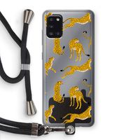 Luipaard: Samsung Galaxy A31 Transparant Hoesje met koord