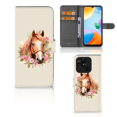 Telefoonhoesje | Met pasjeshouder | voor Xiaomi Redmi 10C Paard