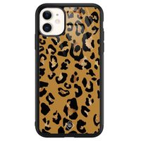 iPhone 11 glazen hardcase - Jungle wildcat