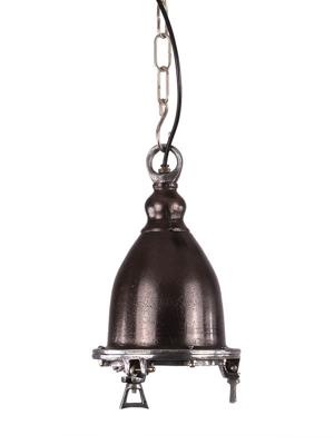 Hanglamp Como, zwart ruw nickel