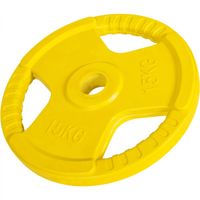 Gorilla Sports Halterschijf - 15 kg - Gripper Gietijzer rubber coating - 50 mm - thumbnail