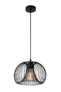 Lucide VINTI Hanglamp 1xE27 - Zwart