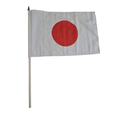 Luxe grote zwaaivlaggen Japan - 30 x 45 cm - op stokje - Japanse feestartikelen