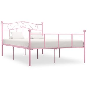 Bedframe metaal roze 120x200 cm