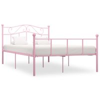 Bedframe metaal roze 120x200 cm - thumbnail