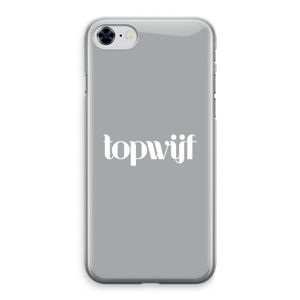 Topwijf Grijs Wit: iPhone 8 Transparant Hoesje