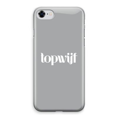 Topwijf Grijs Wit: iPhone 8 Transparant Hoesje