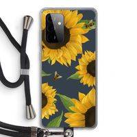 Sunflower and bees: Samsung Galaxy A72 5G Transparant Hoesje met koord