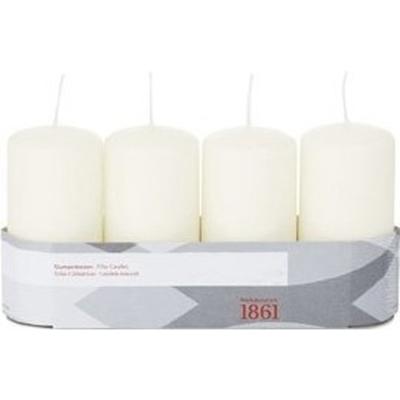 Trend Candles Cilinderkaarsen - 20x - ivoor wit - 5 x 10 cm - 18 branduren - geurloos - kaarsen