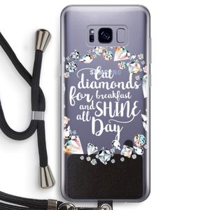 Diamonds: Samsung Galaxy S8 Transparant Hoesje met koord
