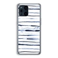 Ink Stripes: Oppo Find X3 Pro Transparant Hoesje
