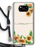 Zonnebloemen: Xiaomi Poco X3 NFC Transparant Hoesje met koord