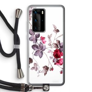 Mooie bloemen: Huawei P40 Pro Transparant Hoesje met koord