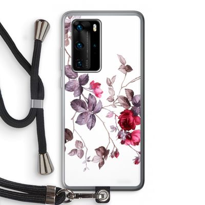 Mooie bloemen: Huawei P40 Pro Transparant Hoesje met koord