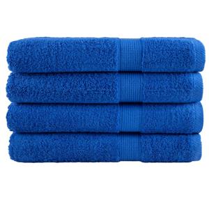 VidaXL Handdoeken solund 4 st 600 g/m² 100x200 cm blauw