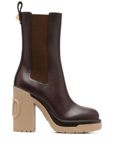 Valentino Garavani bottines à fini poli - Marron