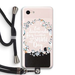 Diamonds: Pixel 3 XL Transparant Hoesje met koord