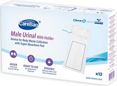 Carebag Wegwerpurinaal man met houder