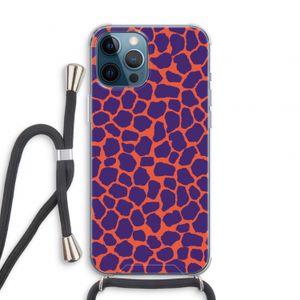 Purple Giraffe: iPhone 12 Pro Transparant Hoesje met koord