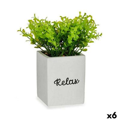 Decoratieve plant Ibergarden Plastic Cement Lakens Klein 13 x 18 x 13 cm (6 Stuks)