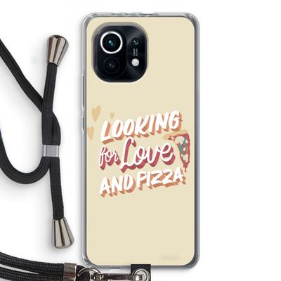 Pizza is the answer: Xiaomi Mi 11 Transparant Hoesje met koord