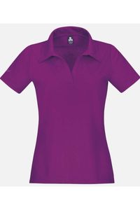 TRIGEMA Slim Fit Dames Poloshirt paars, Effen