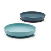 Ekobo Silicone borden met zuignap | Blue/Lagoon