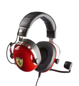 Thrustmaster T.Racing Scuderia Ferrari EDITION Over Ear headset Gamen Kabel Stereo Rood Noise Cancelling Volumeregeling, Microfoon uitschakelbaar (mute)