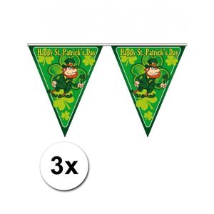 3x Themafeest vlaggenlijn St. Patricks Day   -