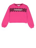 TWINSET Kids sweat à patch logo - Rose