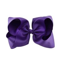 5 stuks 6 inch kleurrijke Kids meisjes grote effen lint haar boog clips (26)