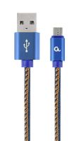 Micro-USB kabel Denim Blue Jeans 2 meter - thumbnail