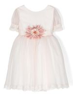 AMAYA robe en tulle à fleurs appliquées - Rose