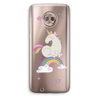 Regenboog eenhoorn: Motorola Moto G6 Transparant Hoesje - thumbnail