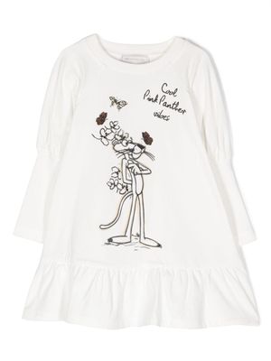 Monnalisa robe stretch à imprimé graphique - Blanc
