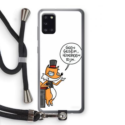 Geen Gezeik: Samsung Galaxy A31 Transparant Hoesje met koord