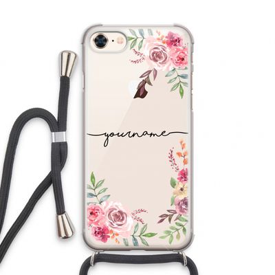 Rozen: iPhone 7 Transparant Hoesje met koord
