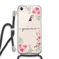 Rozen: iPhone 7 Transparant Hoesje met koord