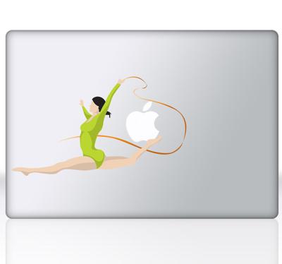 Sticker voor Macbook turnster lenig